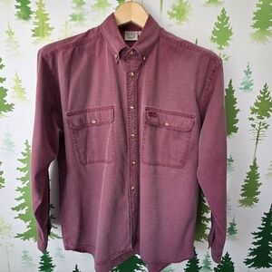 Men's Brittania Maroon Button-Down Shirt